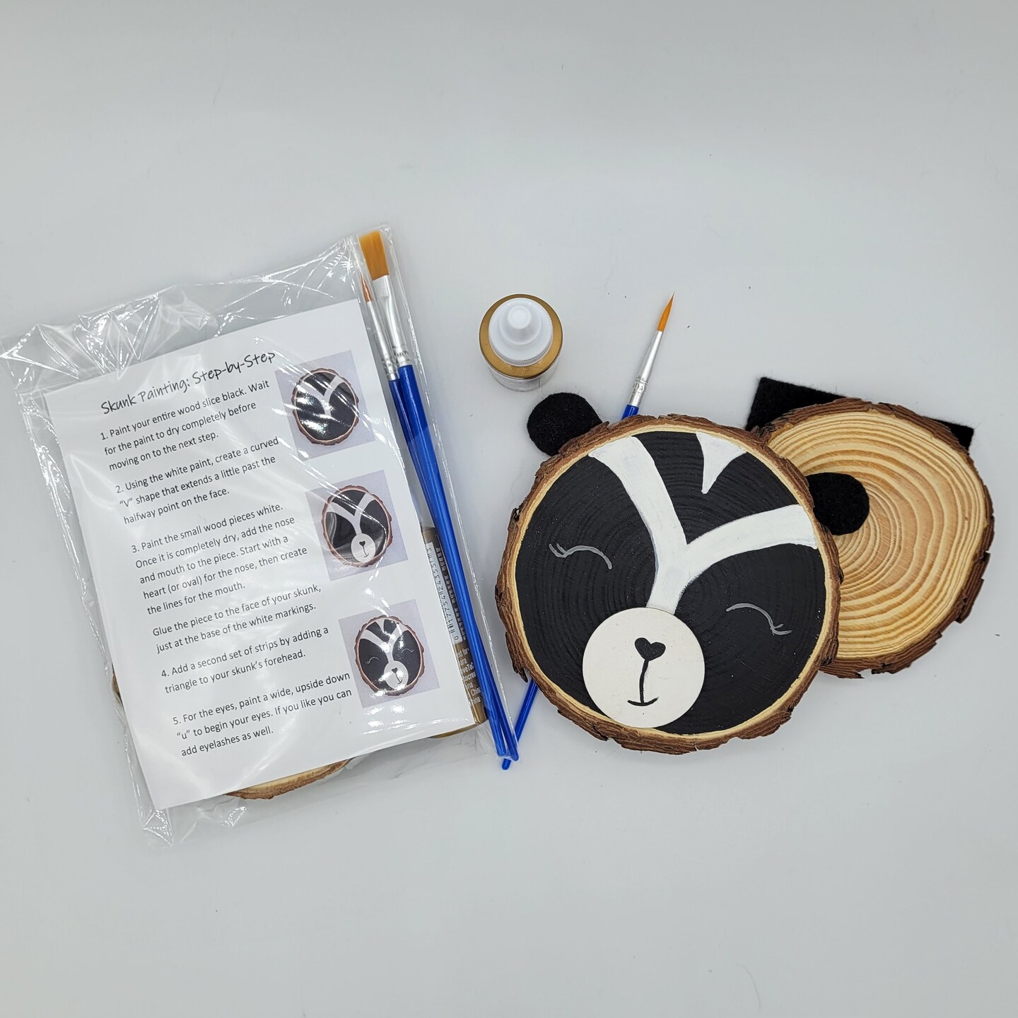 Ink and Trinket Kids Fall Craft Kit, Natural Wood