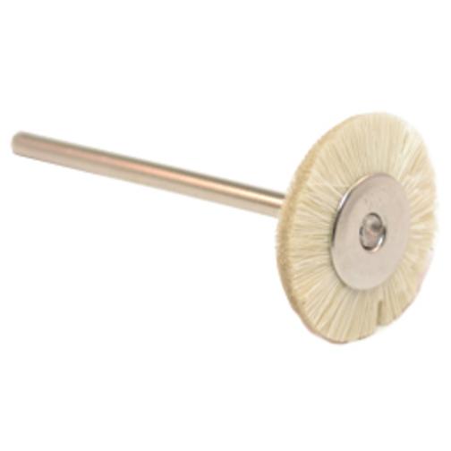 12 Soft Bristle Wheel Brush, Double Section, 3/4&#x22; Diameter 3/32&#x22; Shank