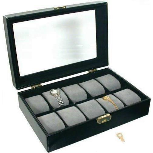 10 Watch Glass Top Showcase Displays Jewelry Box Michaels