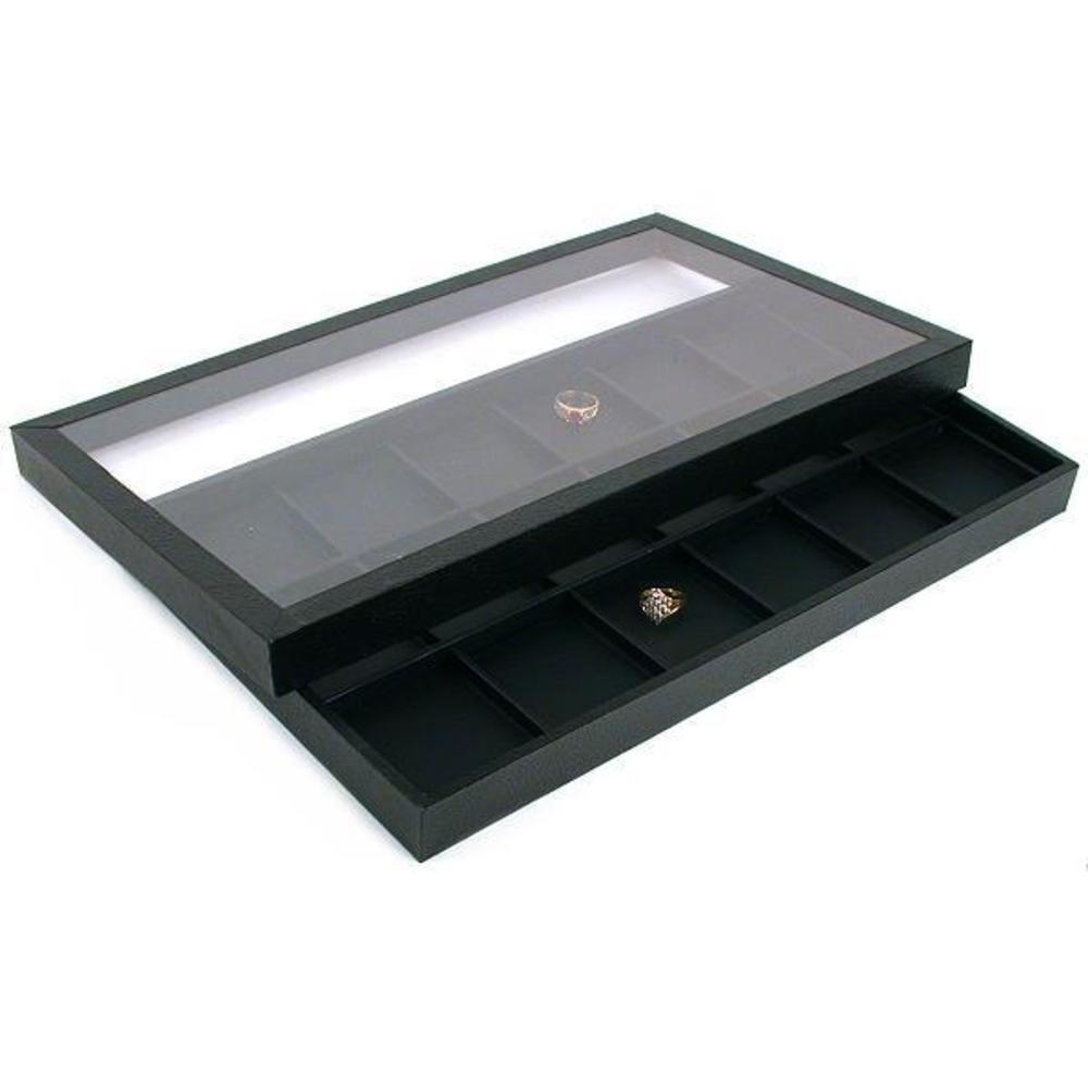 18 Slot Leather Jewelry Coin Display Acrylic Lid Case Michaels