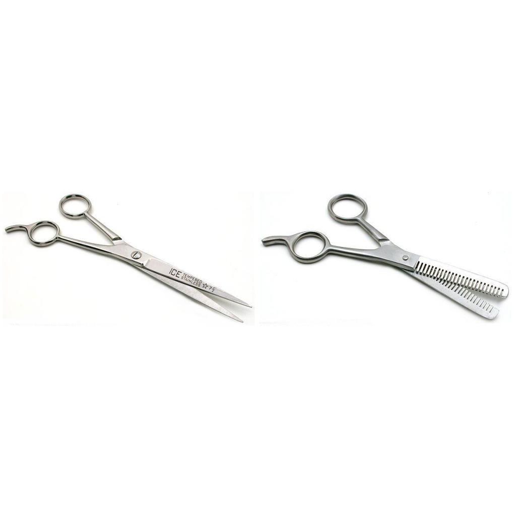 7 1/2" Ice Tempered Shears & 5 1/2" Double Sided Thinning Shears