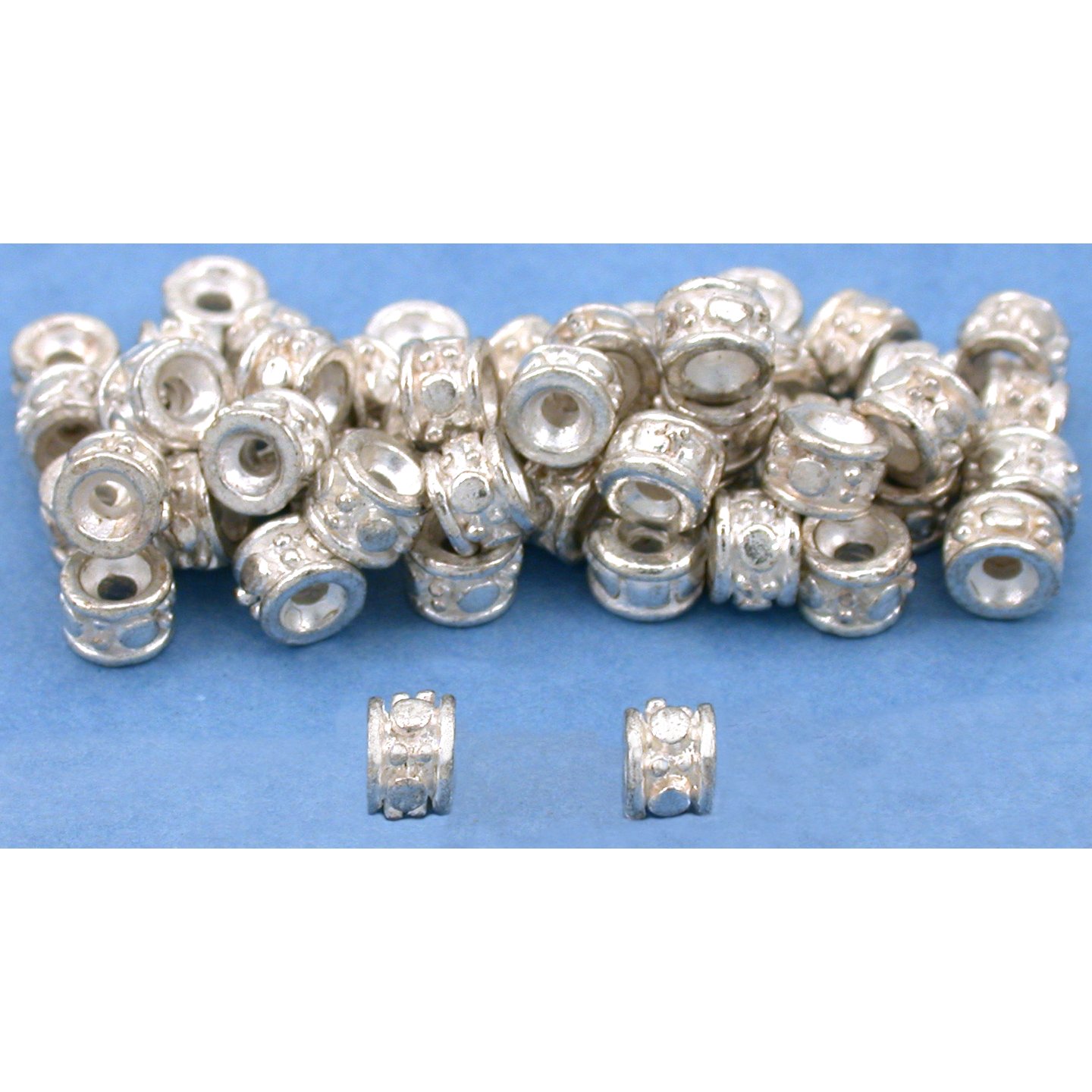 Spacer Bali Beads Silver Plated Parts 5.5mm Approx 50