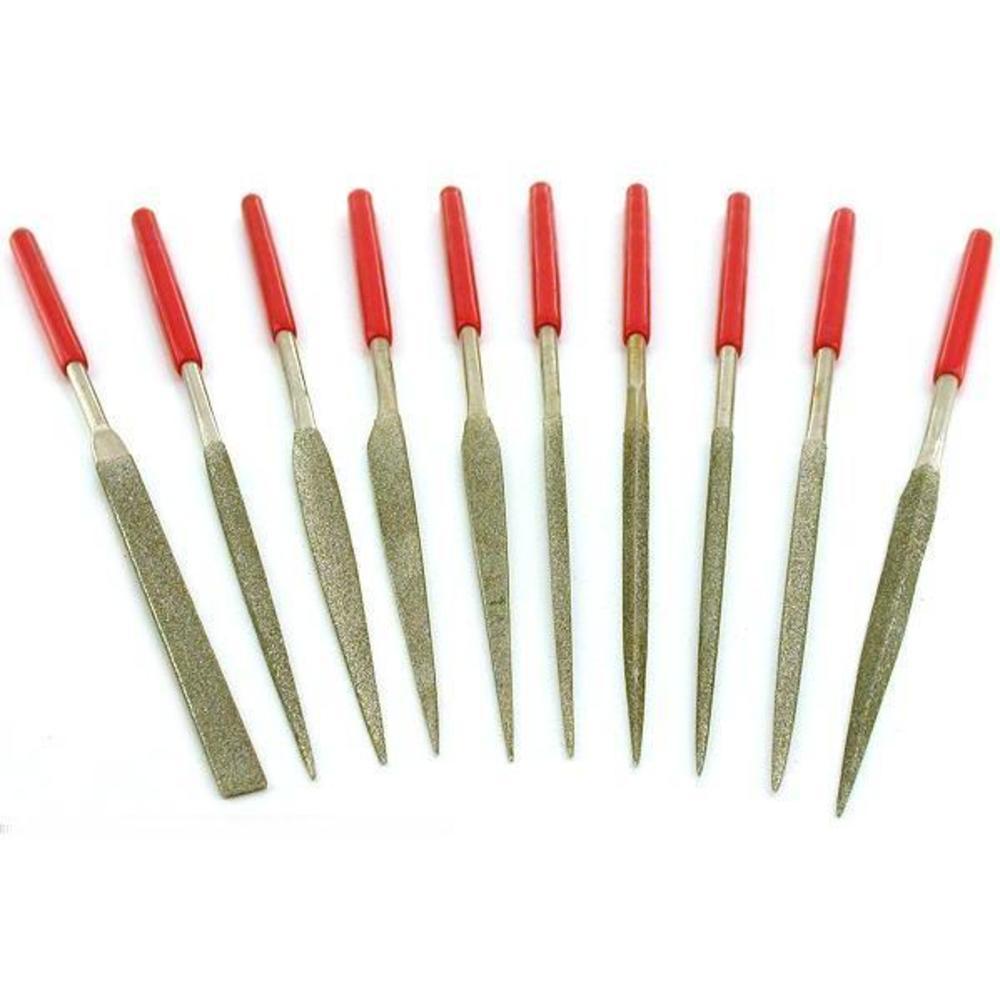 10 Diamond Coated Files &#x26; Bench Vise Filing Tools New