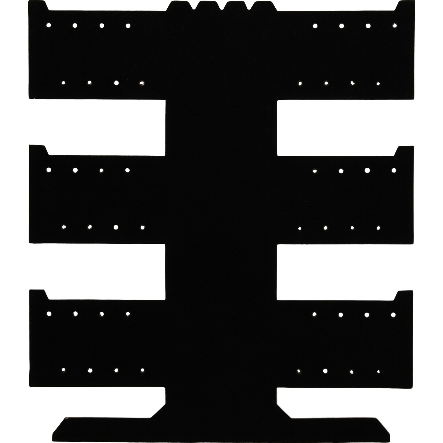 24 Pair Earring Necklace Bracelet T-Bar Black Cardboard Display