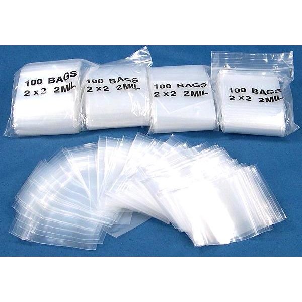 500 Zipper Poly Bag Resealable Plastic Shipping Bags 2&#x22;x 2&#x22;