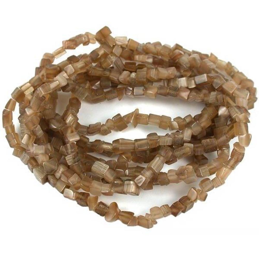 Brown Fiber Optic Chip Beads Jewelry Beading 34&#x22; Strand