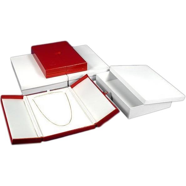 3 Large Necklace Boxes Red Leather Showcase Display Michaels