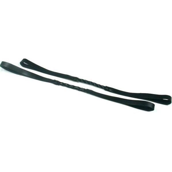 2 Black Leather Braided Pocket Watch Fobs Key Holders New Michaels