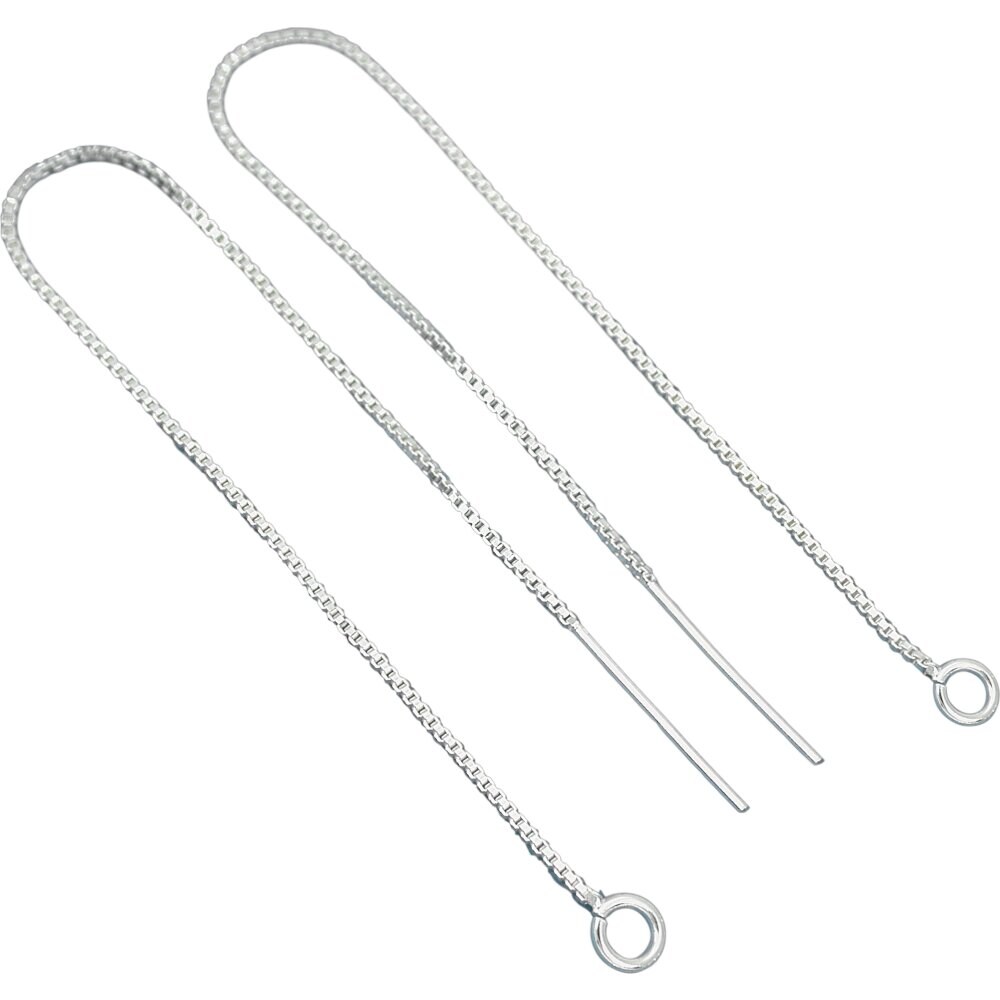 2 Sterling Silver Threader Earrings 5&#x22;