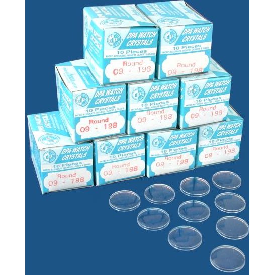 Plastic Watch Crystals 19.8mm 100Pcs