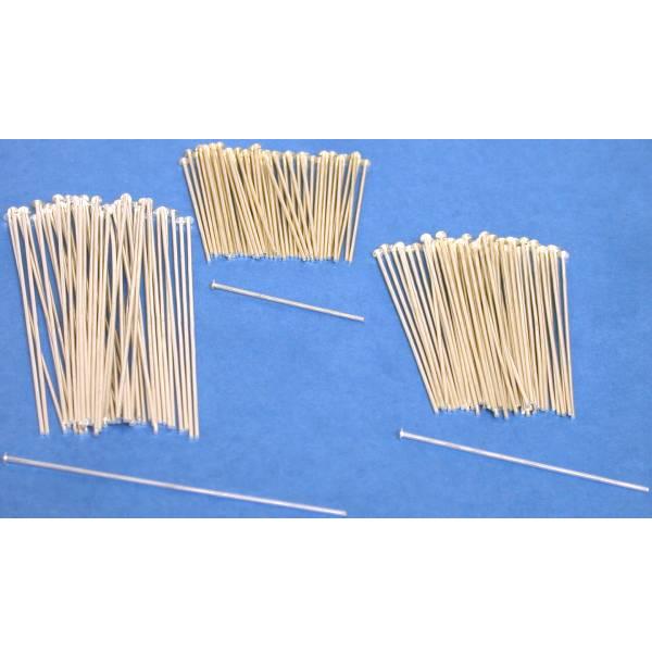 150 Parts 3 Styles Head Pins 28 Sterling Part Michaels