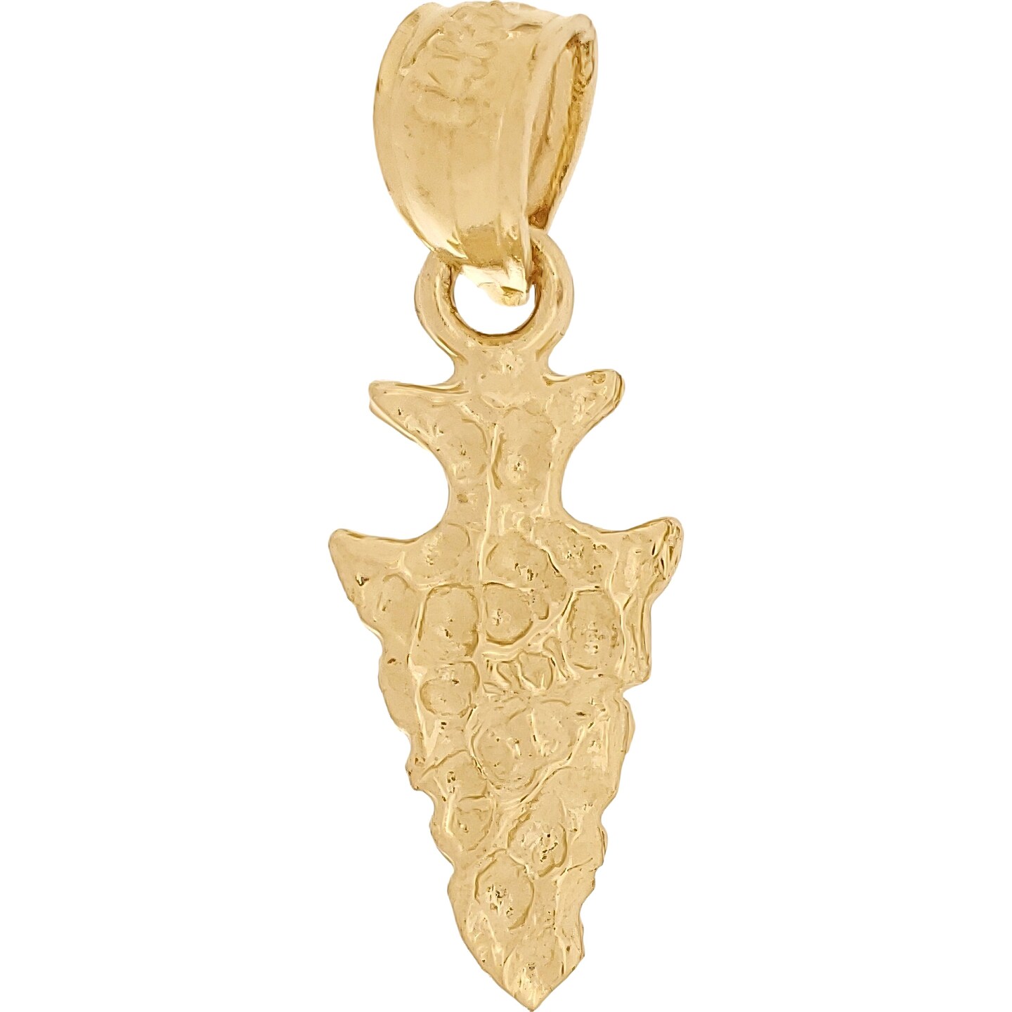 14K Gold Arrowhead Charm 17mm