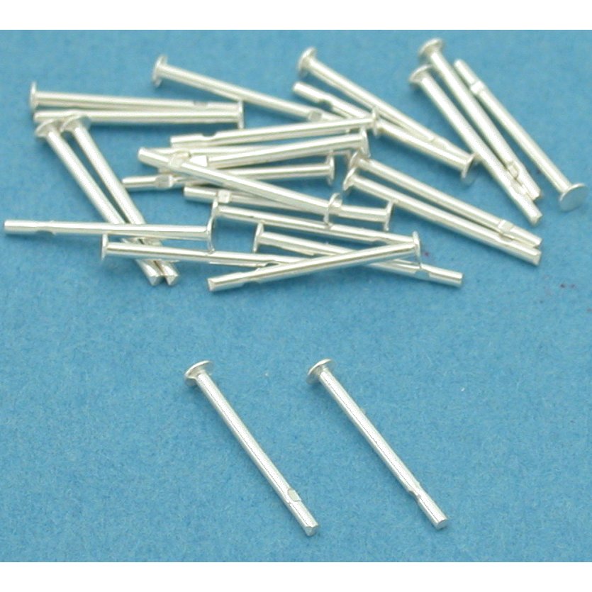 John Bead Must Have Findings 8mm x 4mm Screw Eye Pins, 20ct