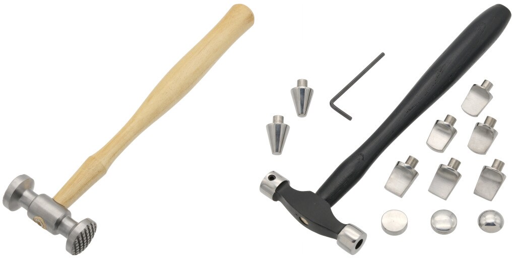 Metal Texturing & Precision Hammer Set with 11 Interchangeable Heads Jewelry Making Design