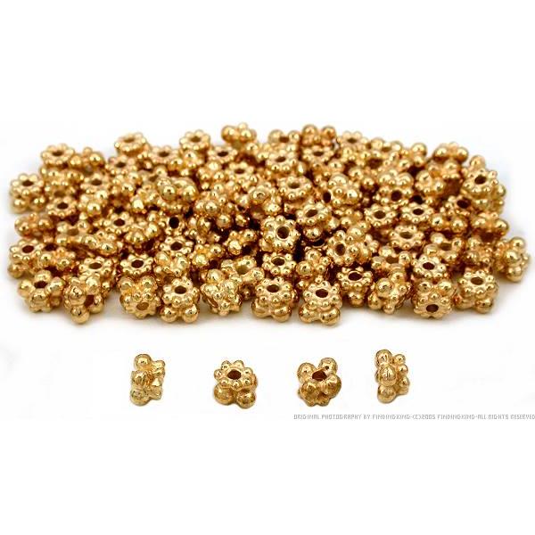 Bali Spacer Beads Gold Plated Jewelry 5mm Approx 100