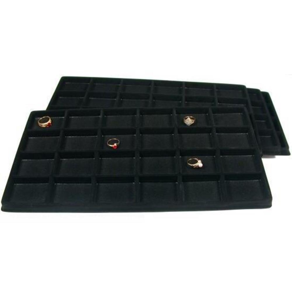 4 Display Tray Inserts Black Findings 24 Compartments Michaels