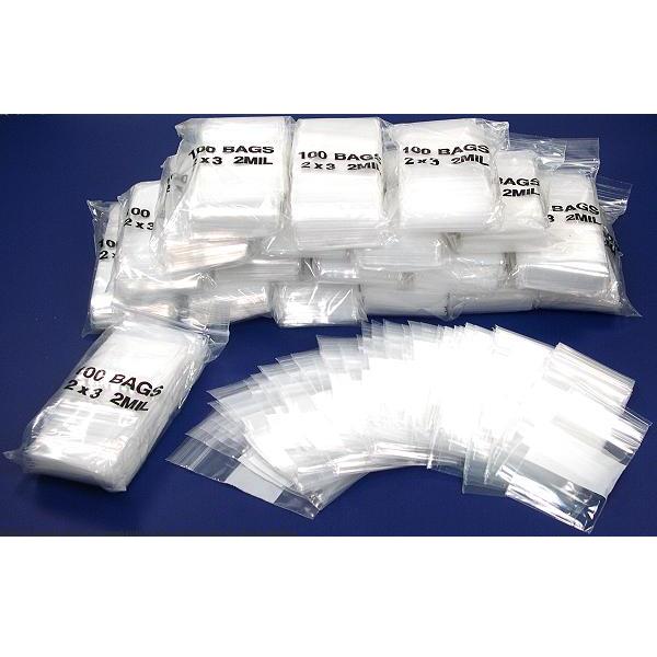 2000 Zipper Block Bag Resealable Plastic Baggies 2