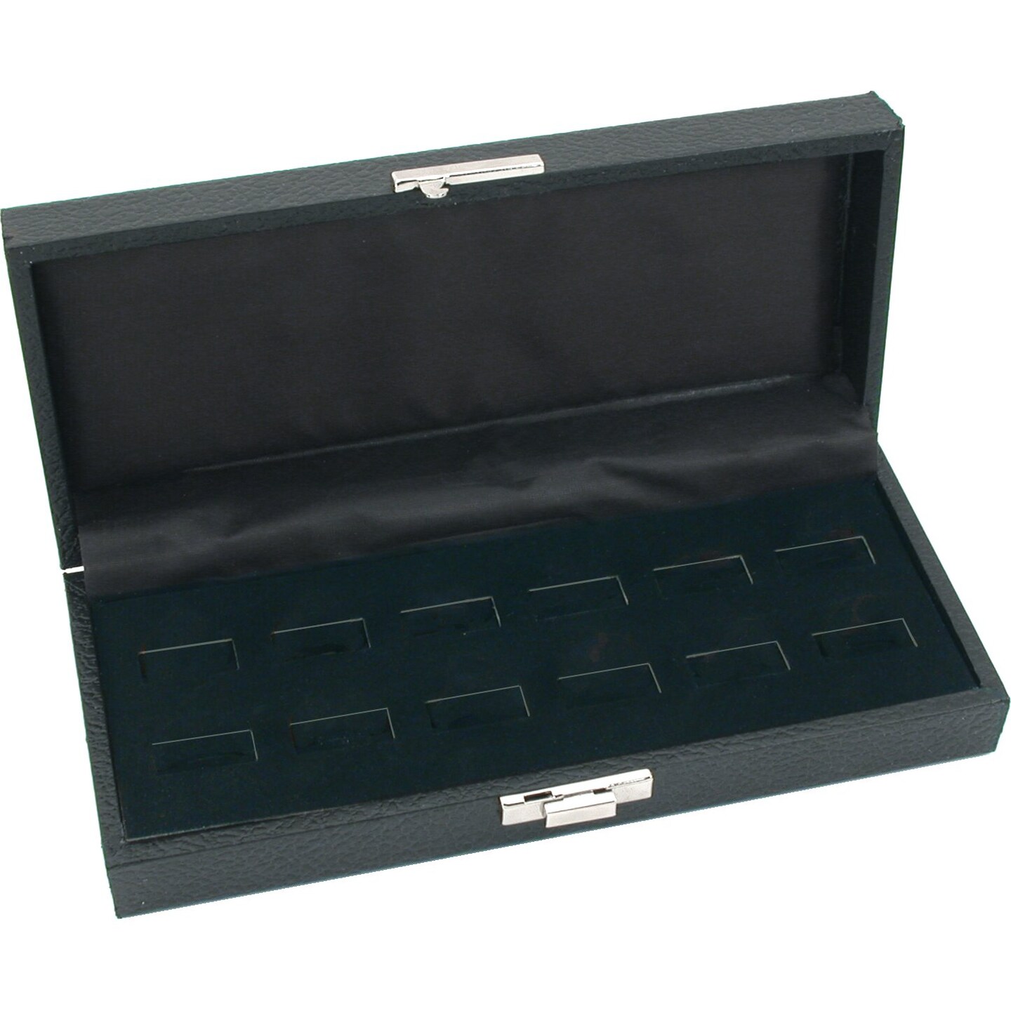 12 Wide Slot Ring Tray Display Jewelry Showcase Black