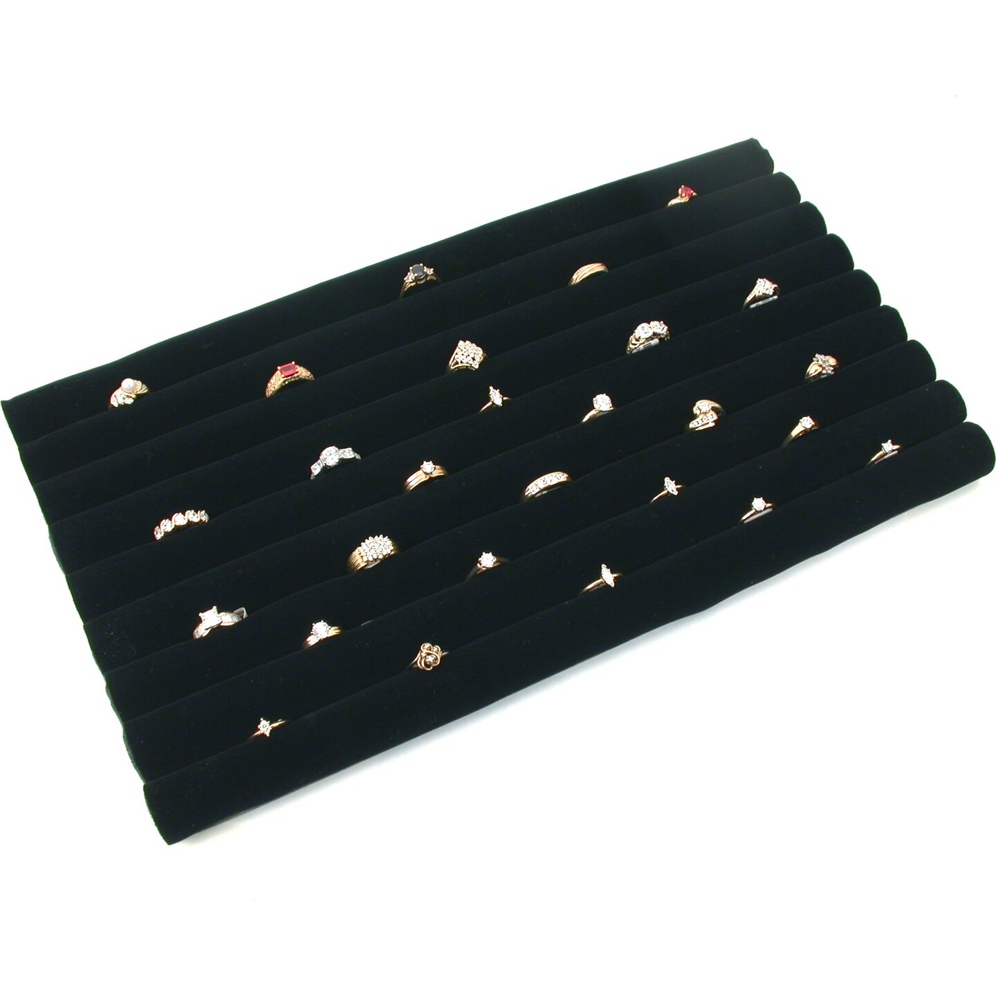 Jewelry Display Case Box 36 Ring Velvet Insert New