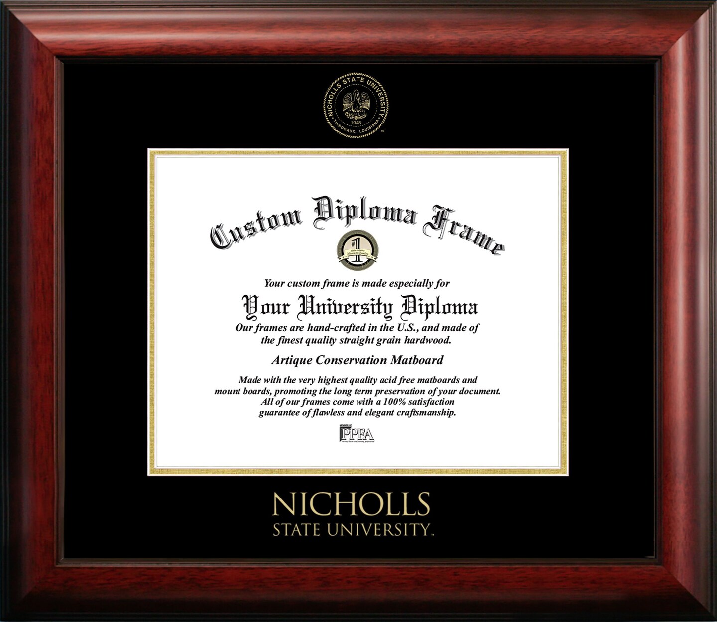 Nicholls State 11w x 8.5h Gold Embossed Diploma Frame | Michaels
