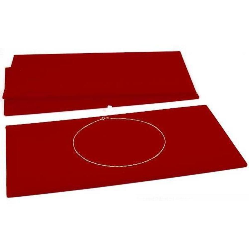 3 Red Velvet Jewelry Chain Display Pad Showcase Tray Inserts 14 1/8"