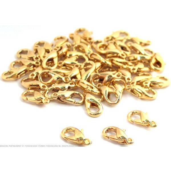 48 Lobster Clasps Claw Gold Plated Hamilton Mint Part
