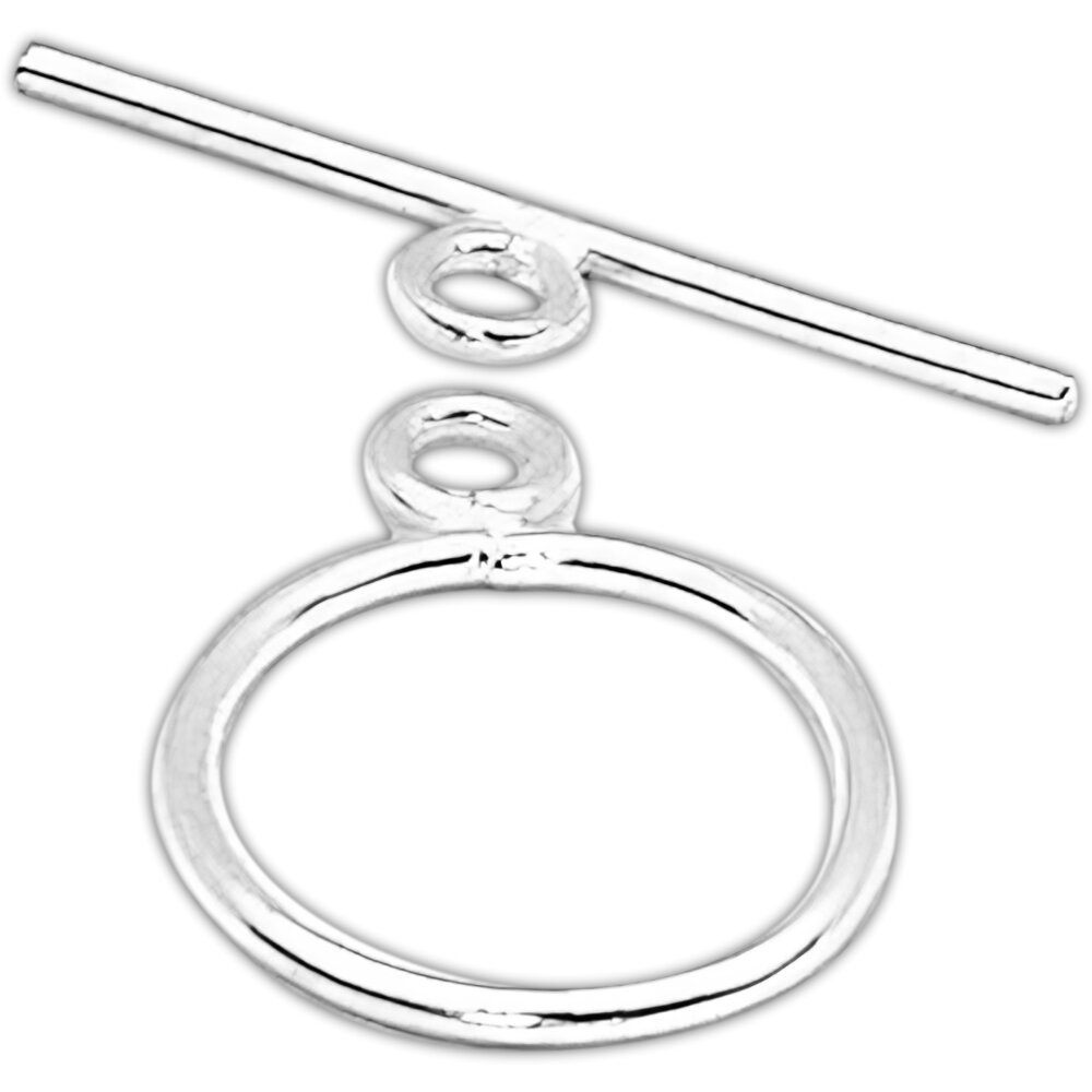 6 Bali Toggle Clasps Silver Beading Necklace Beads 15mm