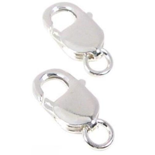 2 Sterling Silver Lobster Claw Clasps Large Bracelet
