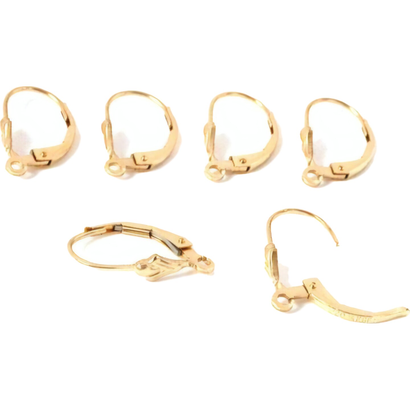 6 14k Gold Filled Lever Back Earrings Jewelry Parts