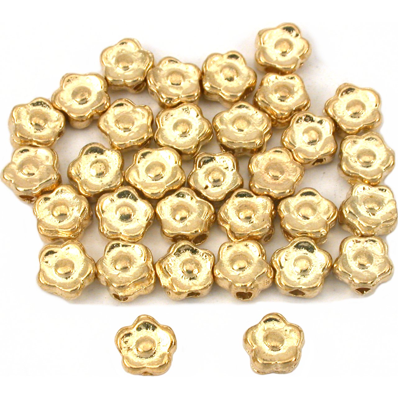 Flower Bali Beads Gold Plated Spacer 9mm Approx 30 Bead | Michaels