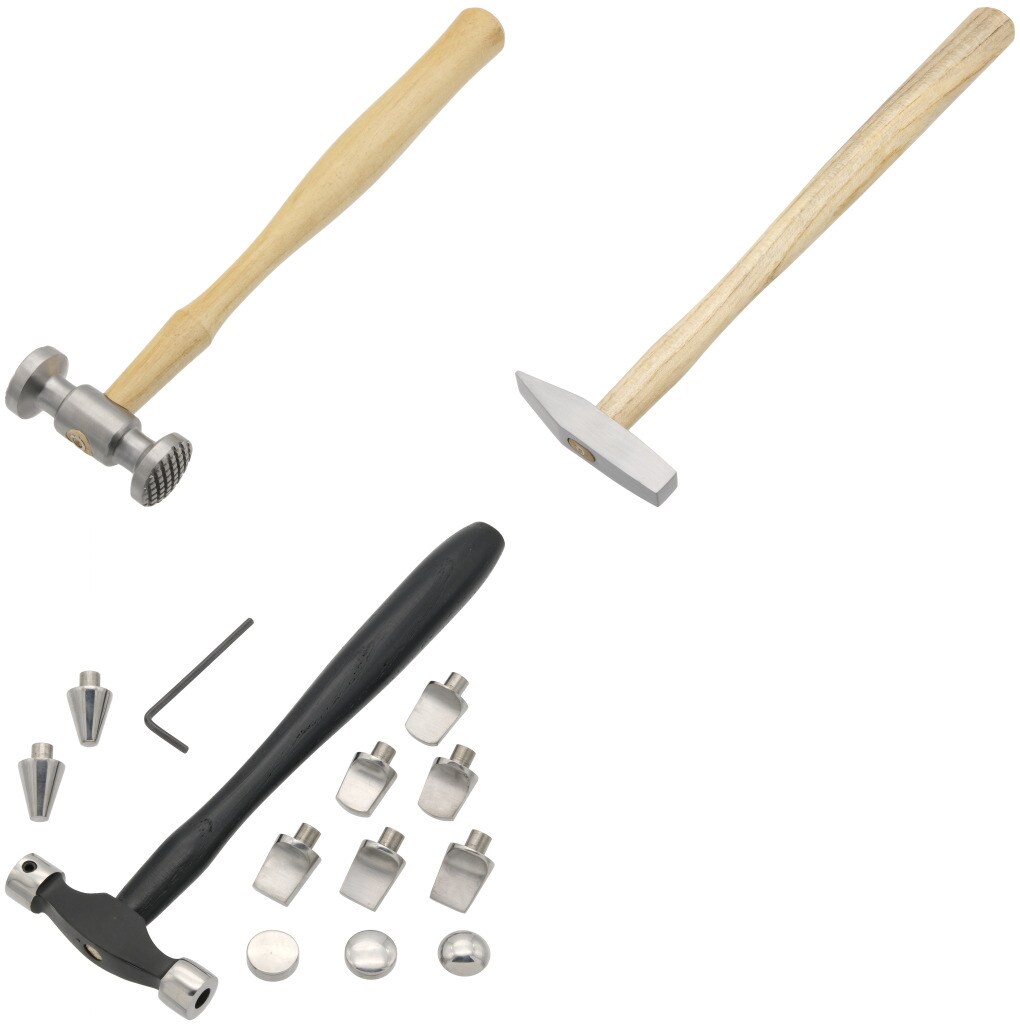 Metal Texturing, Riveting & Interchangeable Head Hammers for Jewelry Making Repair Design Finish