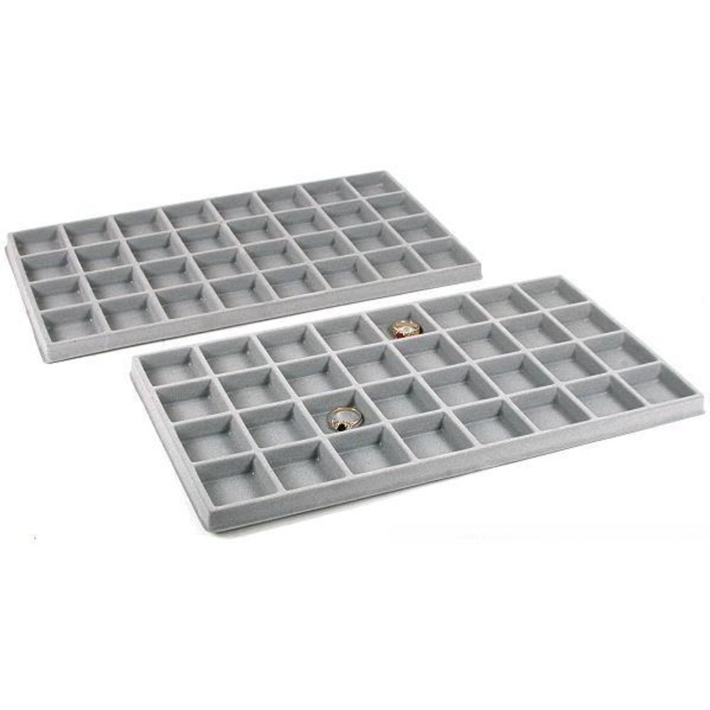 2 Gray 32 Slot Coin Jewelry Showcase Display Tray Inserts Michaels