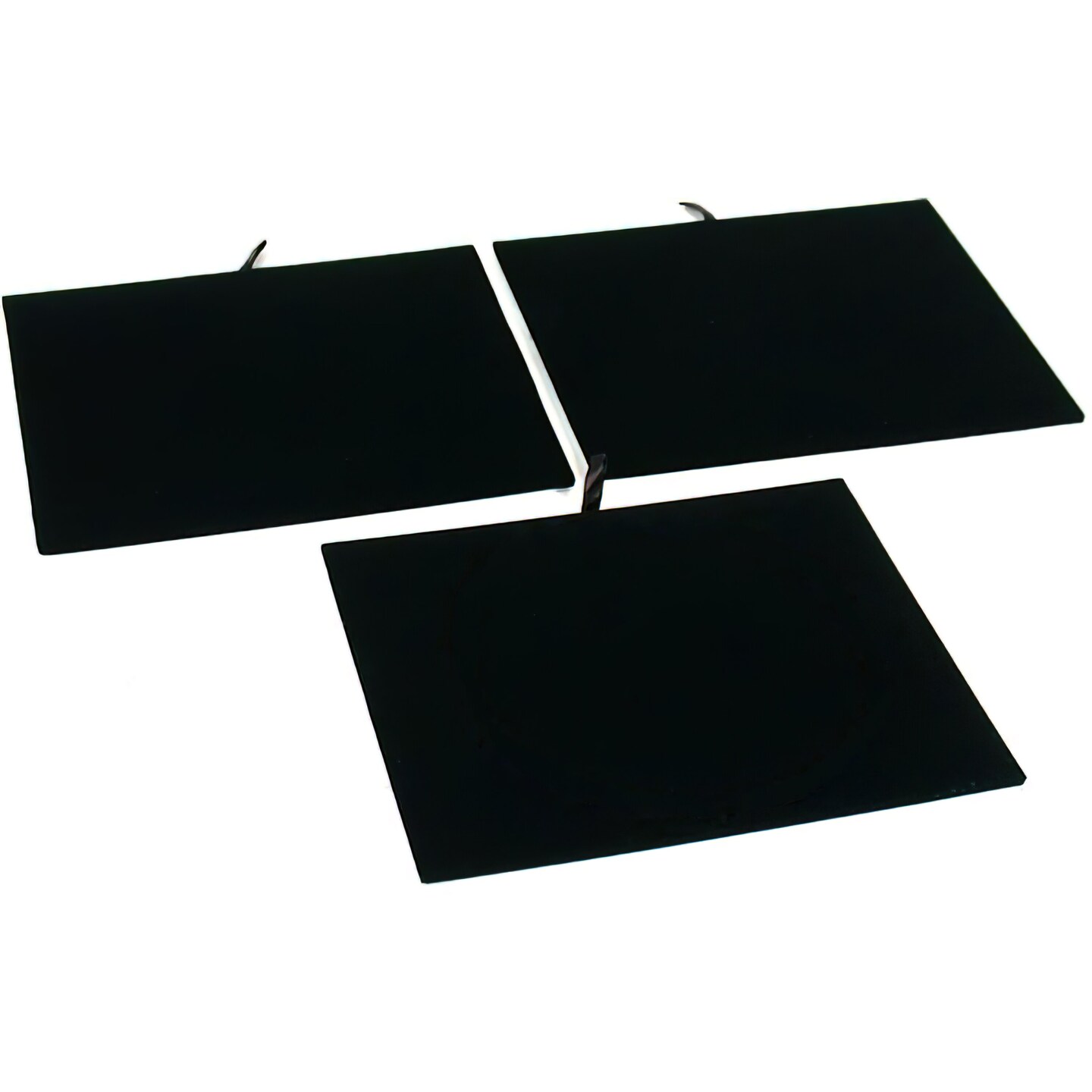 3 Black Velvet Jewelry Chain Display Pad Showcase Tray Inserts 7 3/4"