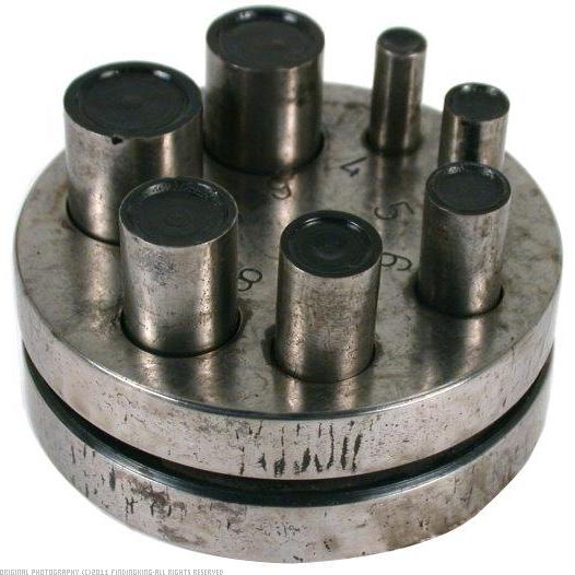 Metal Round Disc Cutter 1/4" - 5/8" Cutting Hole Circle Punch Puncher 7 Die Size