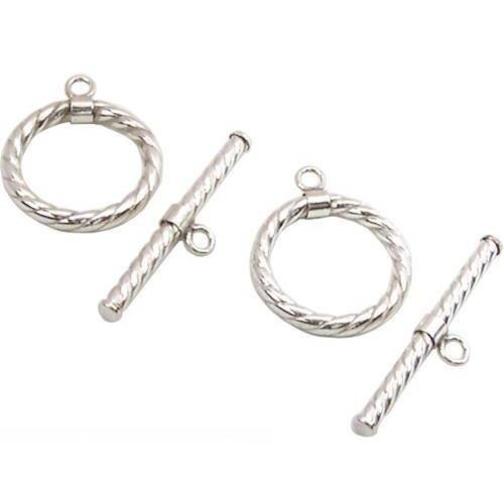 2 Sterling Silver Toggle Clasps Swirl Chain Parts Michaels