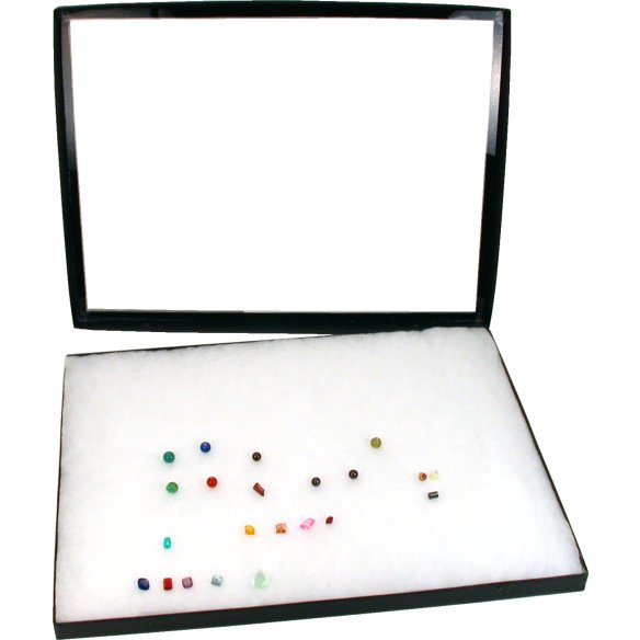 Glass Top Jewelry Coin Gemstone Display Case 12&#x22; New