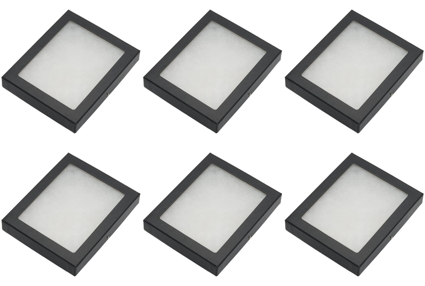 Display Cases Mount Frame Case with Glass Top 5 1/2" x 4 1/2" x 3/4" Pack of 6