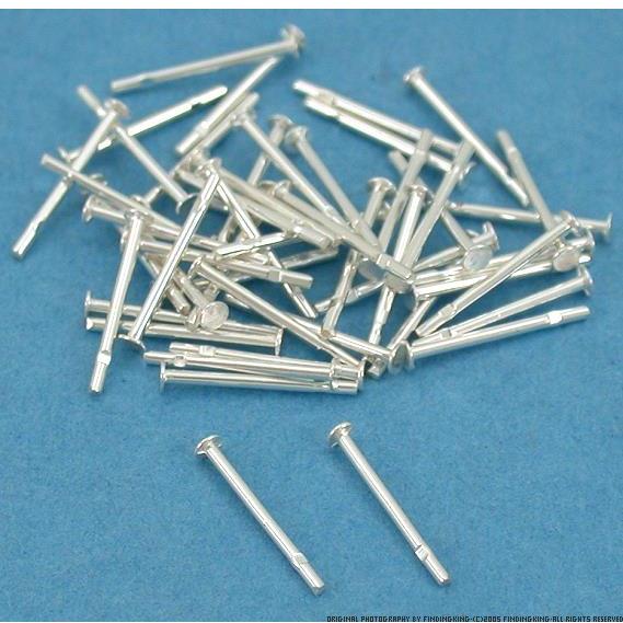 50 Sterling Silver Head Pins Jewelers Beading 22Ga 3/8&#x22;