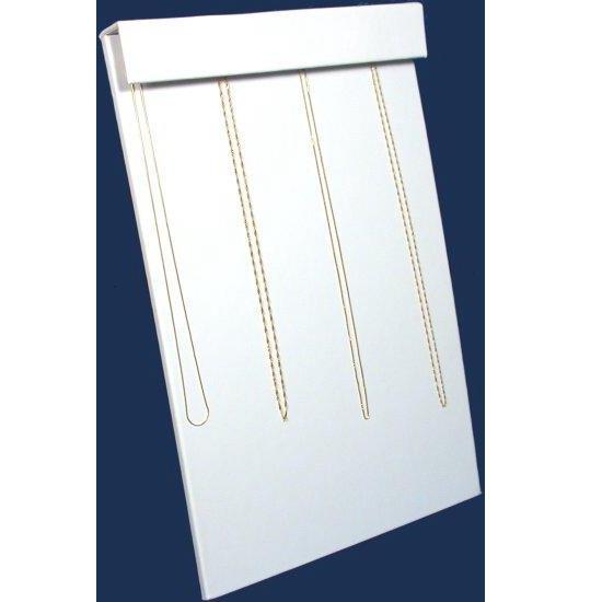 White Leather Chain Board Display Necklace Case Holder Michaels