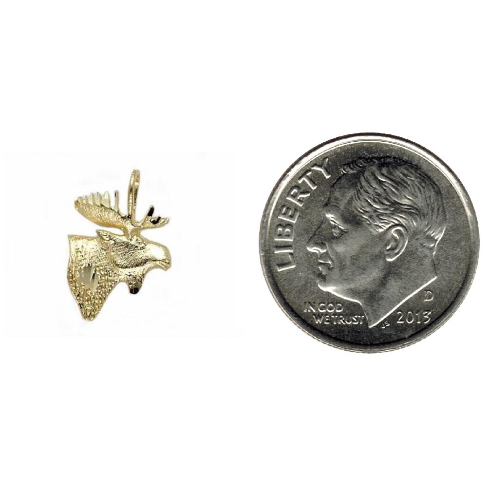 14K Gold MOOSE HEAD