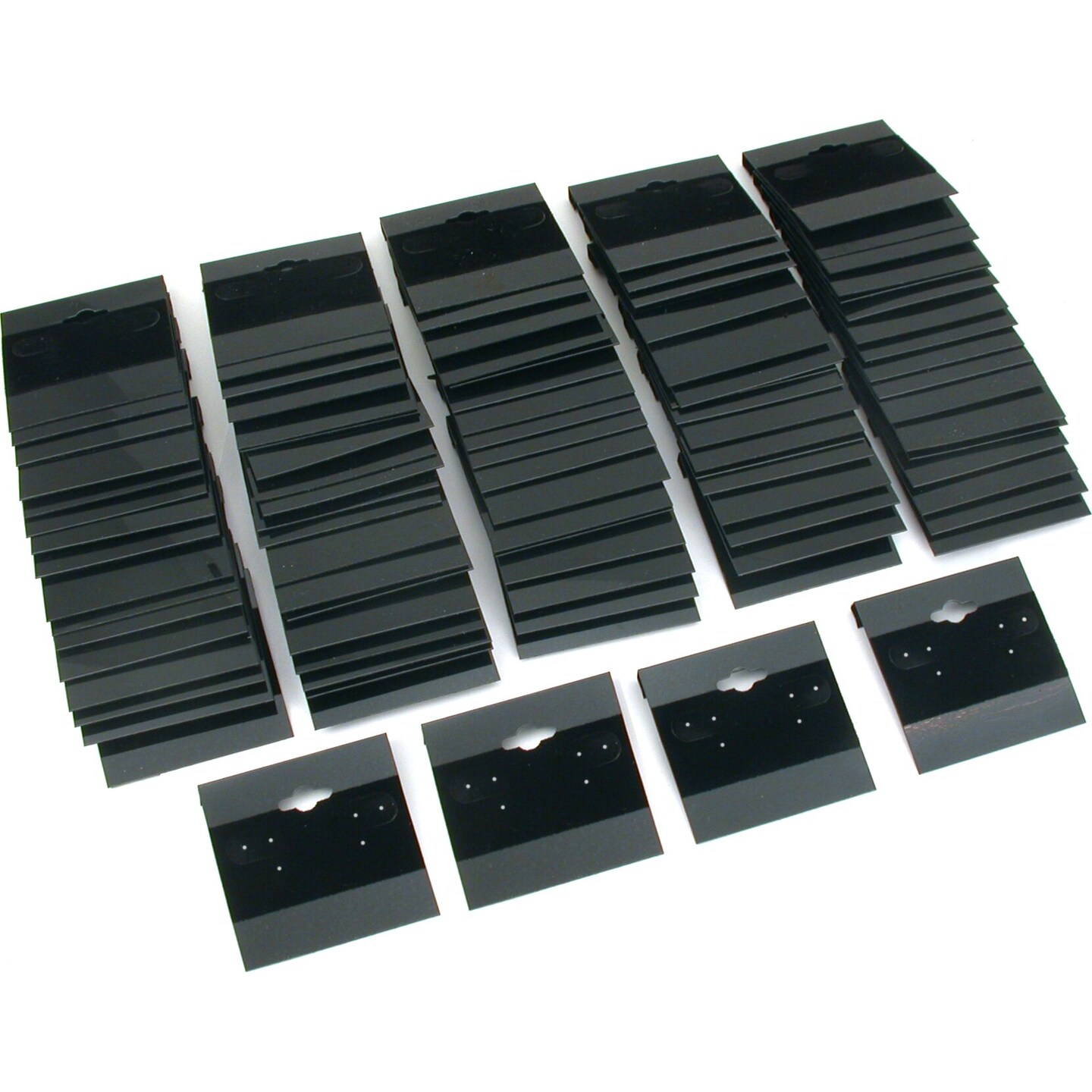 100 Black Earring Cards Revolving Rotating Display 3 Sided Stand
