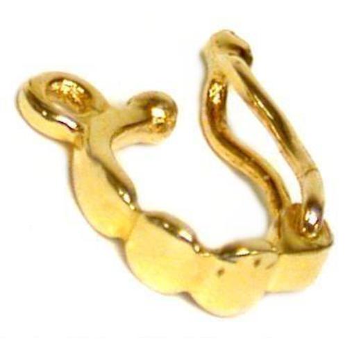 14K Yellow Gold Pendant Enhancer Hanger Pearl Clasps