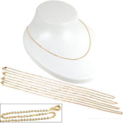 Cable Chains Gold Plated 18&#x22; 5Pcs