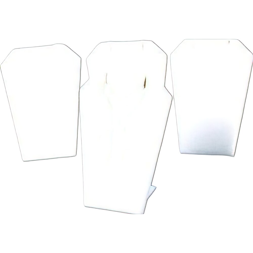4 Necklace Pendant Chain Displays White Leather Stand