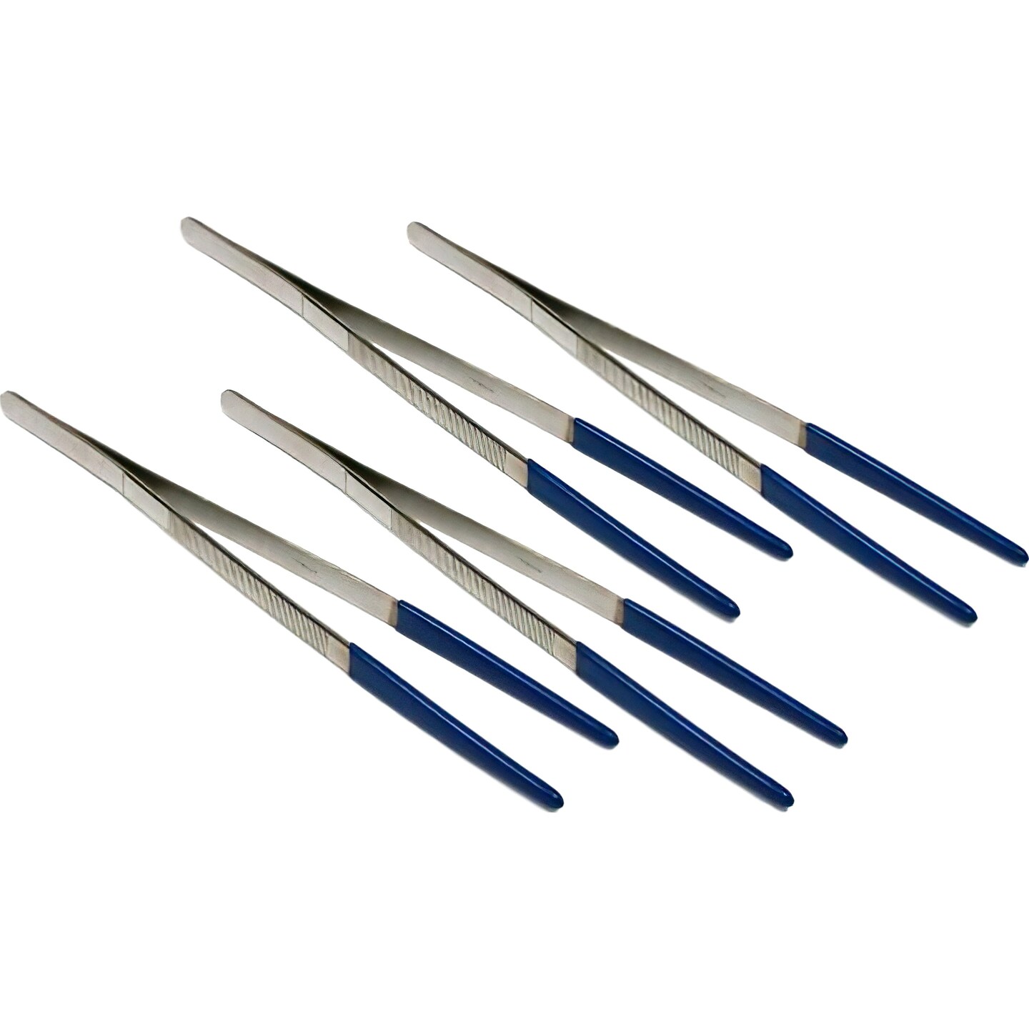 4 Forceps Tweezers Plastic Coated Tip Sonic 10&#x22; Tools
