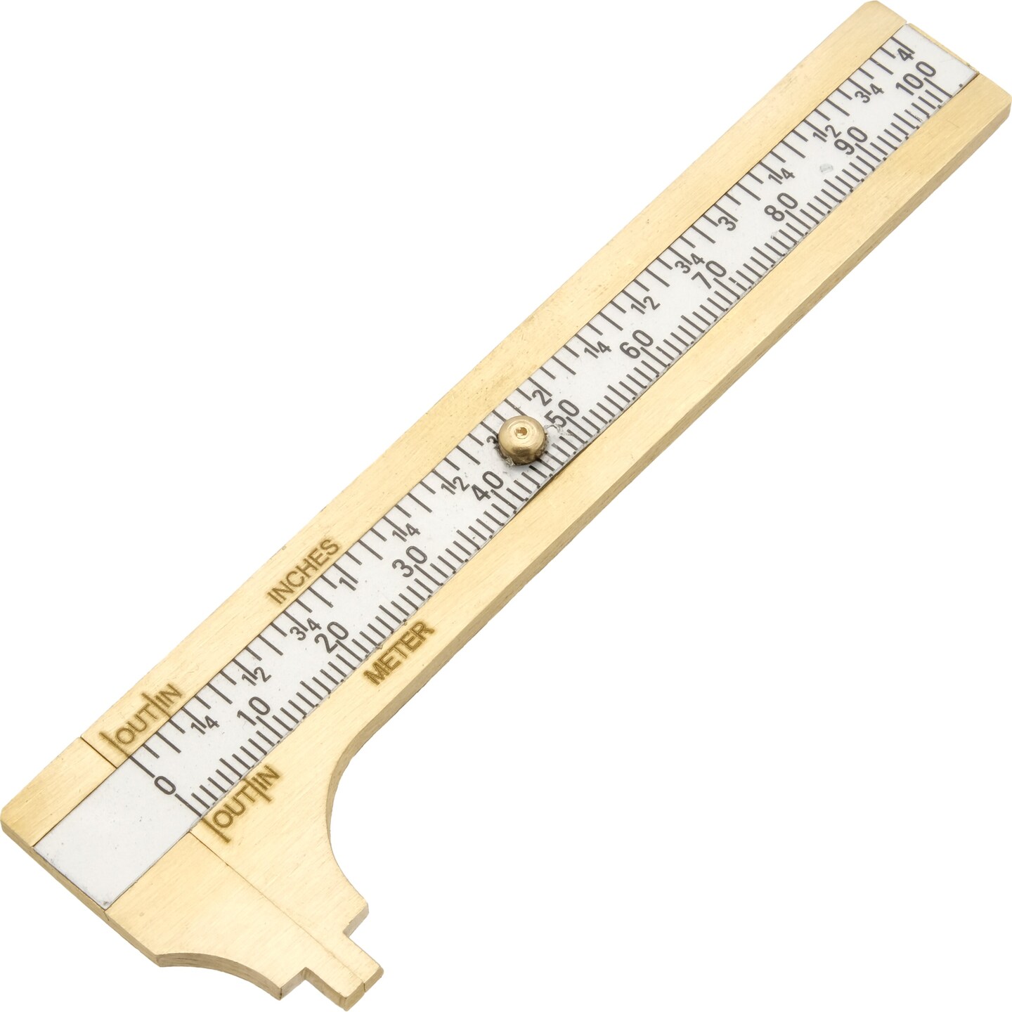 2 Sliding Brass Gauges Inches &#x26; Millimeters 100mm 4&#x22; Jewelers Tools Measuring