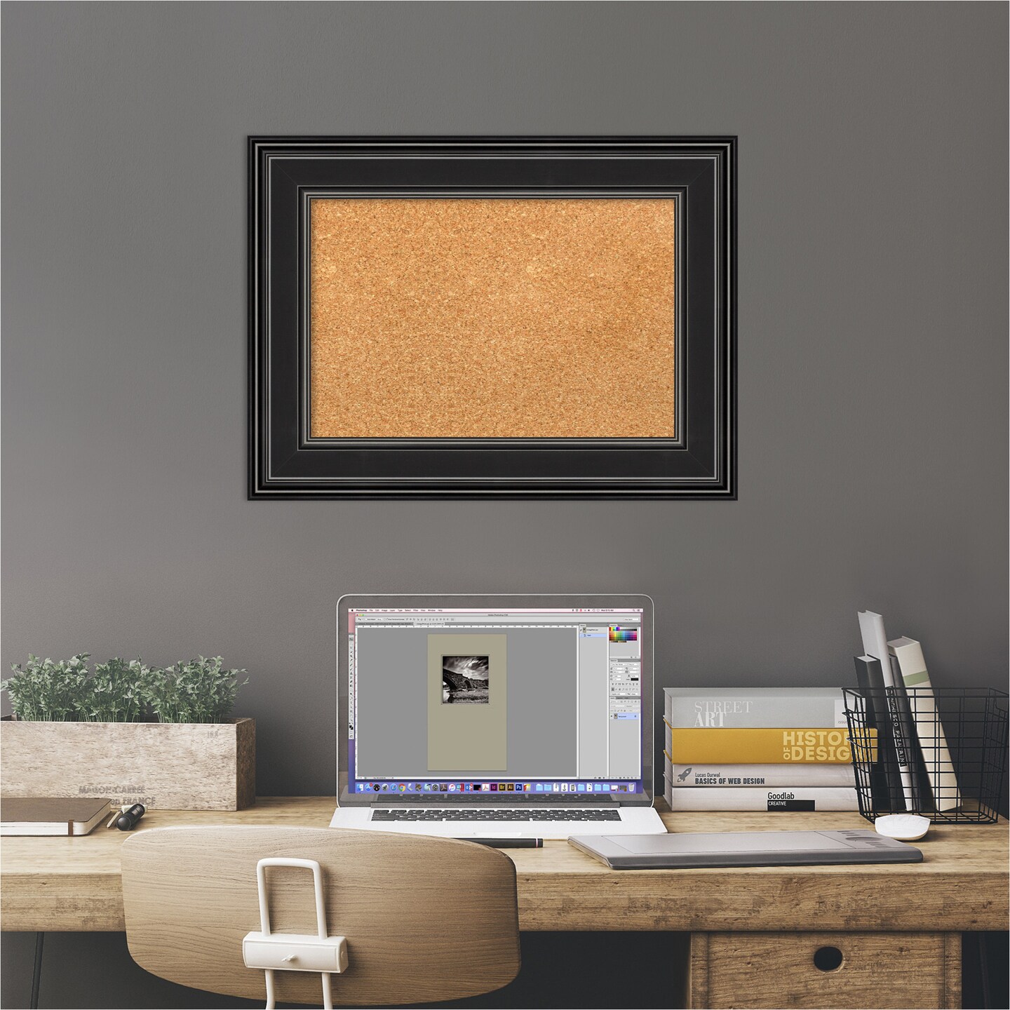 Cork Board, Ridge Frame - Bulletin Board, Organization Board, Pin Board