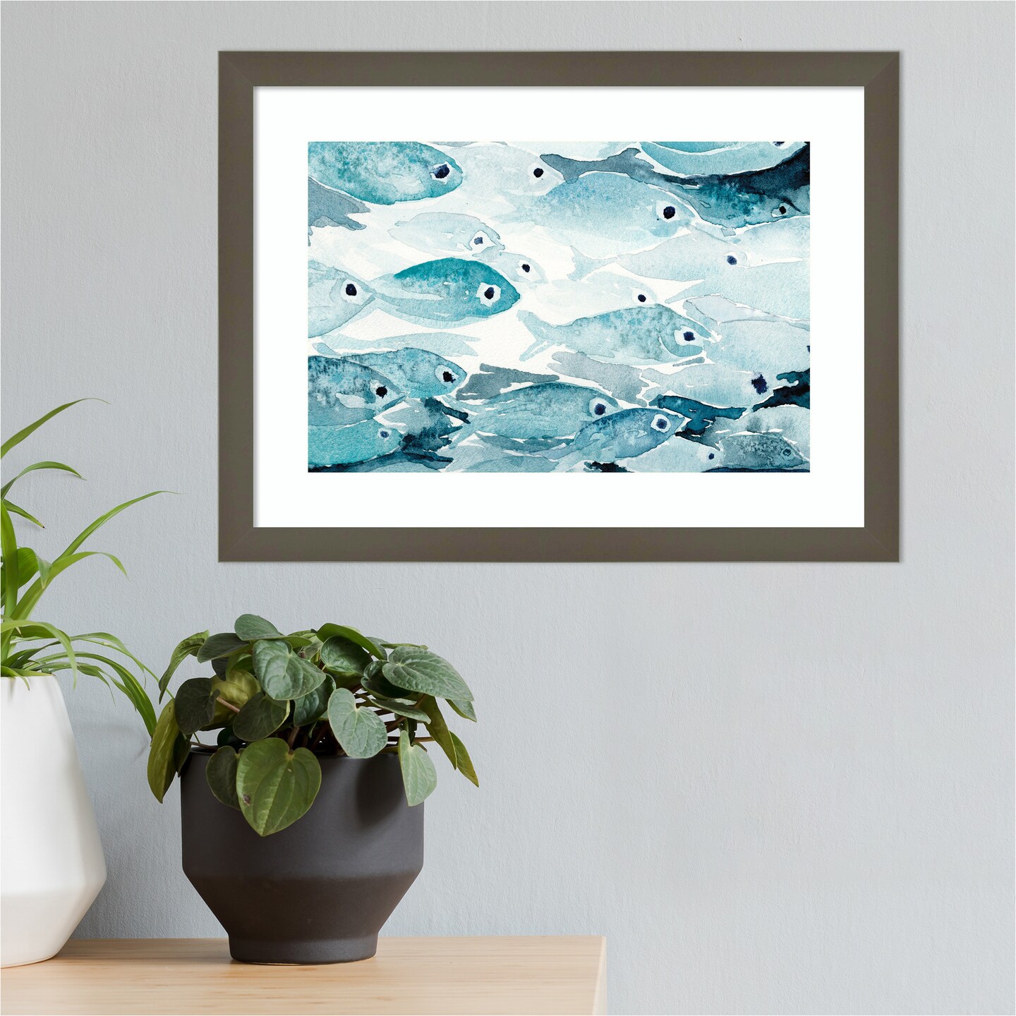 Hawaiian fish by Janet Meinke Lau Wood Framed Wall Art Print | Framed ...