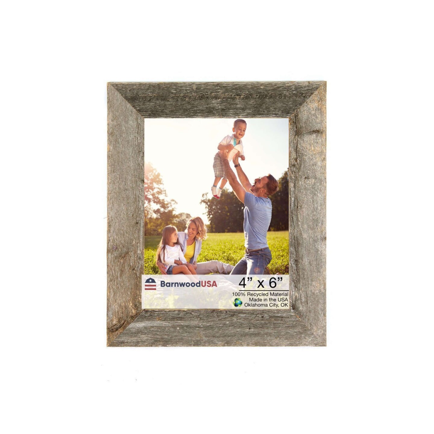 Rustic Farmhouse Standard Tabletop Reclaimed Wood Picture Frame