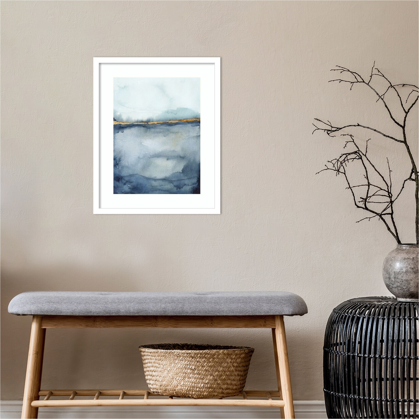 Coastal Horizon II by Victoria Borges Wood Framed Wall Art Print